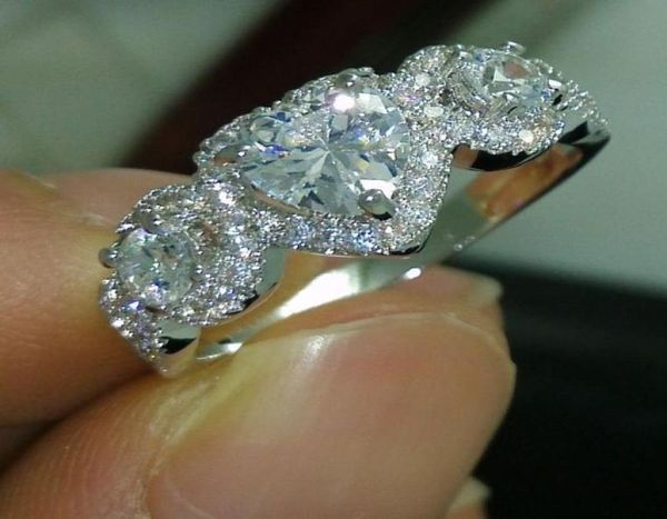 

size 678910 100 new brand design new fashion jewelry 10kt white gold filled white z cz gem women weddiing r9374114, Silver