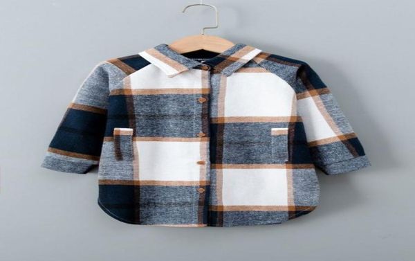 

toddler boys plaid raglan sleeve overcoat she012345678908814, Blue;gray