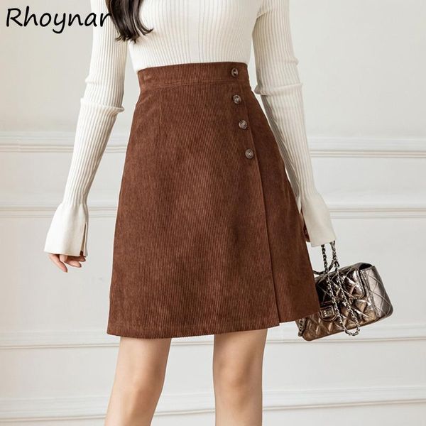 

dresses skirts women pure temperament corduroy stylish casual aline slim femme design chic soft autumn mujer faldas hipster vintage new, Black;gray
