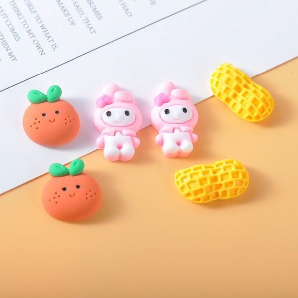 

new cartoon peanut orange pvc shoe charms sandals decorations accessories for clogs buckle party gifts, White;pink