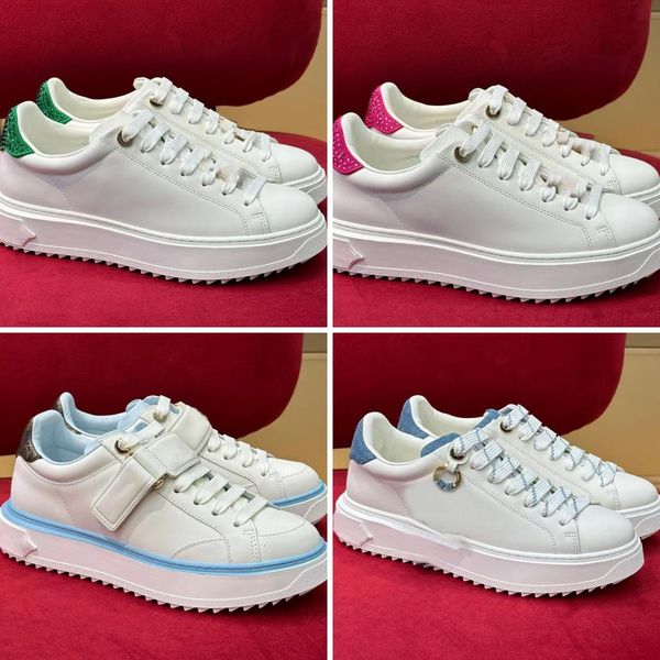 

time out sneaker designer women running trainers lace up leather low casual shoes size 35-41, Black