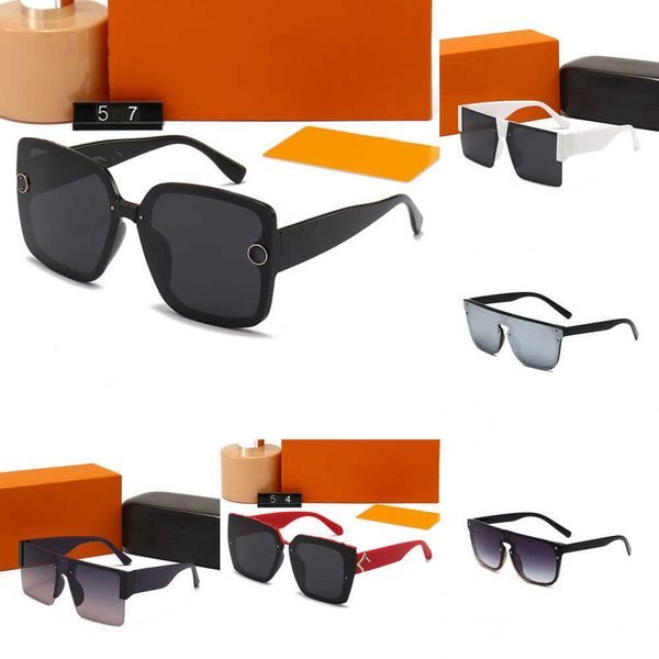 

2023 new fashion sunglass luxury pc frame designer men women classic popular uv protection shading pattern lens sunglasses with box, White;black