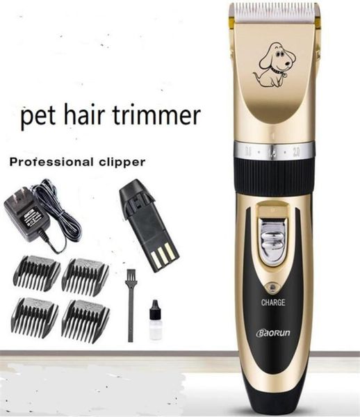 

professional electric pet hair trimmer dog cat fur clipper cutter teddy grooming low noise ceramic razor haircutter comb scissor1881200