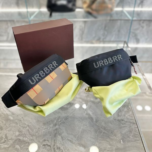 

fashion canvas stripes tote waistpacks burberrry bag crossbody belt luxury designer nylon gym fanny pack chest bag mens clutch womens tb han