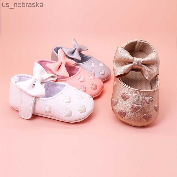 

2022 02y baby girls soft sole cotton knitting bow flowers shoes spring autumn kids nonslip toddlers prewalkers shoes infant l230518