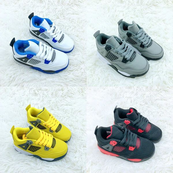 

designer kids shoes 4 jumpman 4s toddlers boys girls basketball shoe children baby kid youth infants sneakers black sports trainers