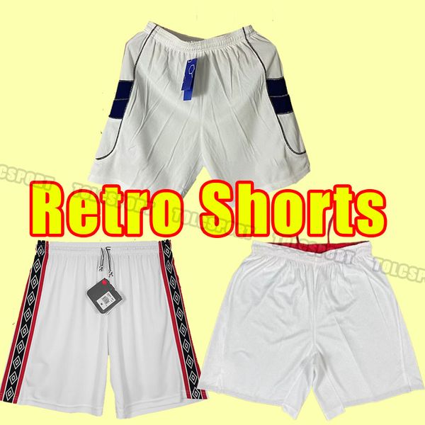 

utd retro soccer shorts beckham cantona champion solskjaer united football pants ronaldo 1998 1999 2000 2001 98 99 00 01, Black;red