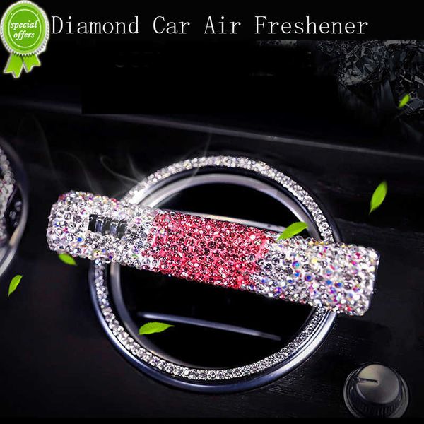 

new creative bling crystal diamond car air freshener air outlet perfume vent clip car solid perfume diffuser decoration for women