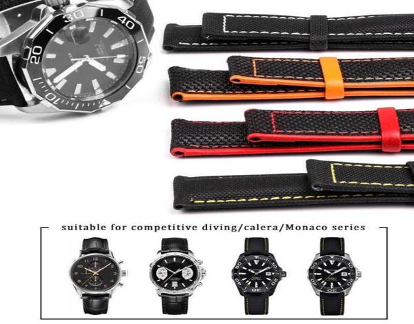 

nylon mix leather canvas watchband for omega speed sea master at150 19mm 20mm 21mm 22mm 23mm watch strap for fifty fathoms h09151945601, Silver