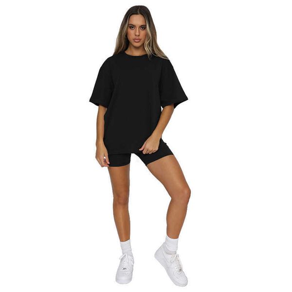 

shorts shirt and ladies custom biker outfits clothing women's tshirts sport piece women shorts setfofc, Black;gray