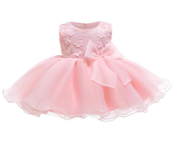 

girl039s dresses 2022 summer born bow 1st birthday dress for baby girl kids clothes white flower princess baptism ceremony part3800657, Red;yellow