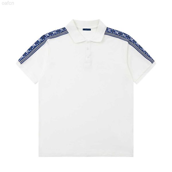 

2023ss designer polo shirts men luxury polos casual mens t shirt snake bee letter print embroidery fashion high street man tee #008, White;black