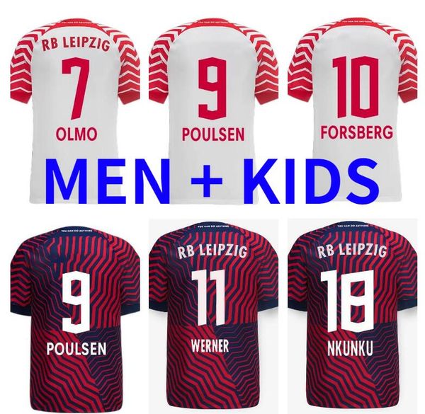 

23 24 rbl sabitzer szoboszlai soccer jerseys 2023 2024 adams sorloth nkunku forsberg football shirt angelino poulsen olmo jersey men kids ki, Black;yellow
