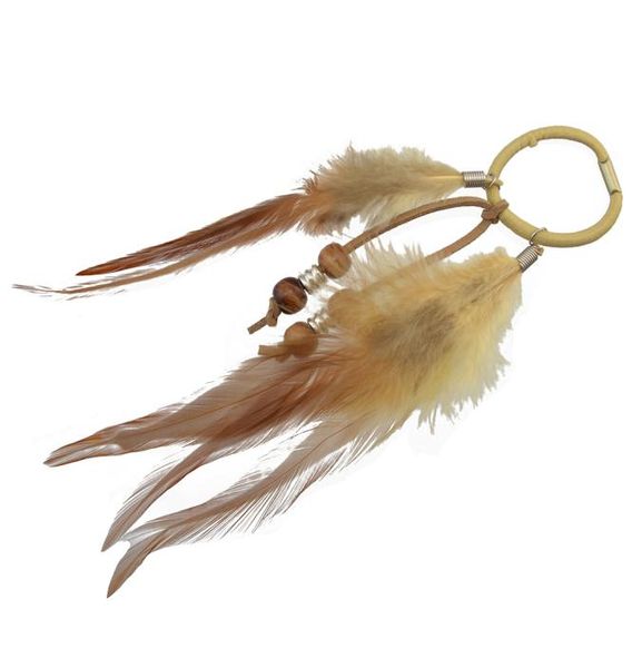 

idealway bohemian 2 color bohemian tassel feather wooden beads headdress hairband hair accessories6032807, Silver