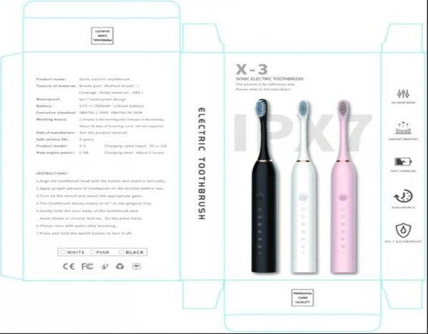 

toothbrush timer brush 6 mode usb charger rechargeable tooth brushes replacement heads set9757276