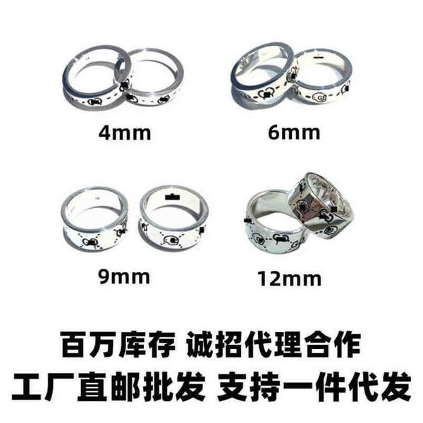 

70% off designer jewelry bracelet necklace ring elf skull imp couple net red men's women's ringnew jewellery, Silver