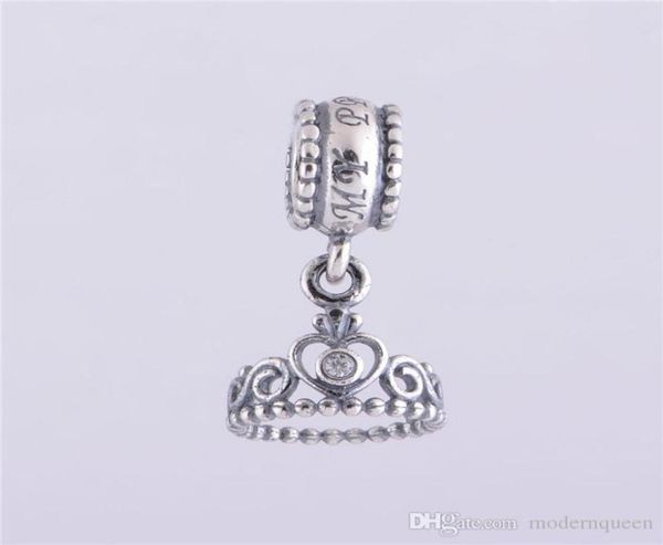 

5 pcslot princess tiara charms pendant authentic 925 sterling silver fits for style bracelet h9ale7897568, Bronze;silver