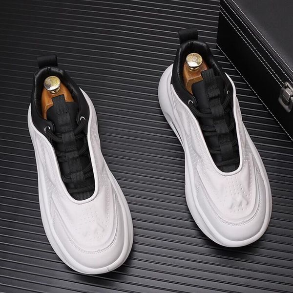 

summer new air cushion dad thick sole fashion sports casual shoes men's height shoes a21, Black