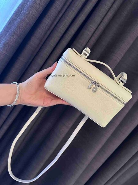 

designer luxury evening handbags bag loropiana lp women's new leather lunch box loro piana makeup square box messenger bag