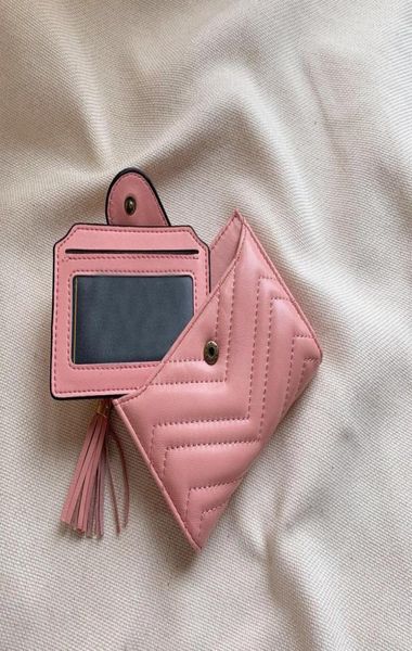 

2022 fashion flowers designer wallets luxurys men women leather bags classic letters key coin purse original box plai6560262, Red;black