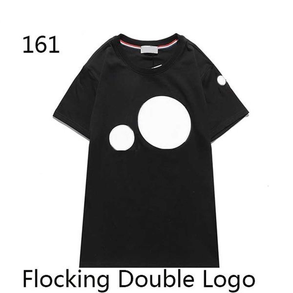 

classic flocking mens t shirt embroidered label tee france luxury brand shirts size s--xxl nqpr, White;black
