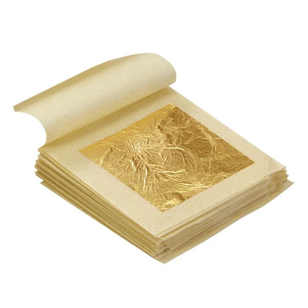 

24k pure genuine edible gold leaf foil gilding beauty gold foil 100 pieces