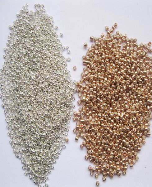 

gold silver color 2mm 200pcslot crystal glass spacer beads czech seed beads for 3mm 4mm jewelry handmade diy material findings lo2345299