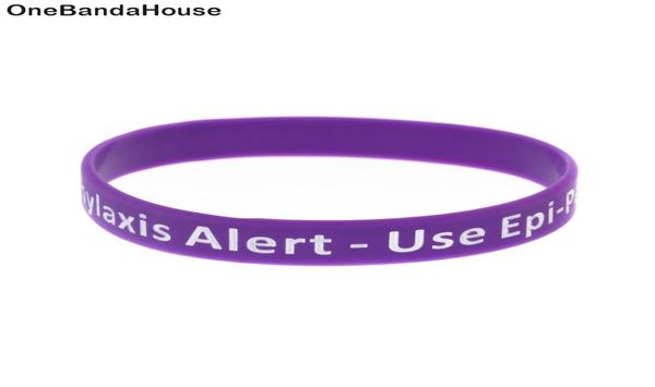 

1pc anaphylaxis alert silicone bracelet what better way to carry the message than with a daily reminder1125125, Black