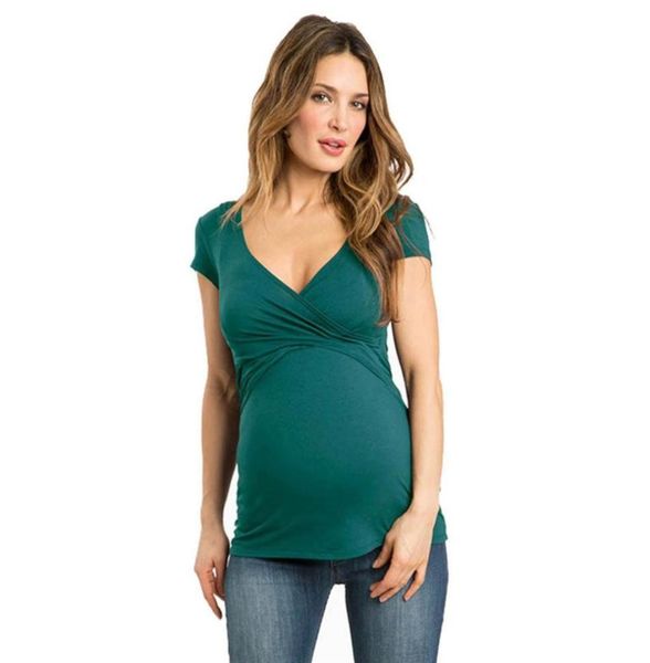 

telotuny clothes fot female 100cotton women solid pregnant nursing baby for maternity multifunctionl blouse tshirt jl 05 y1905207409301, White