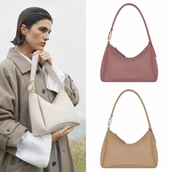 

2023 polene armpit bag crescent lychee grain cowhide portable one shoulder messenger women's
