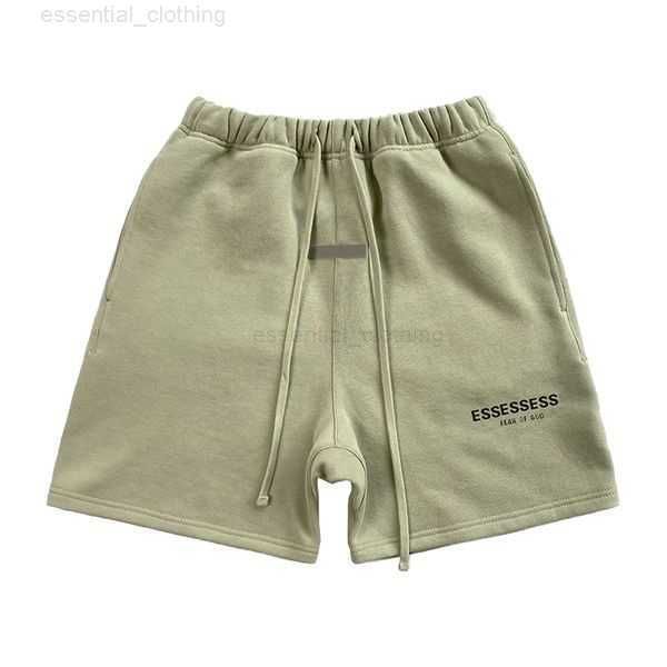 

mens womens designer essentail shorts clothing apparel essen shorts cotton sports fashion short street style tide knee length essent shorts, White;black