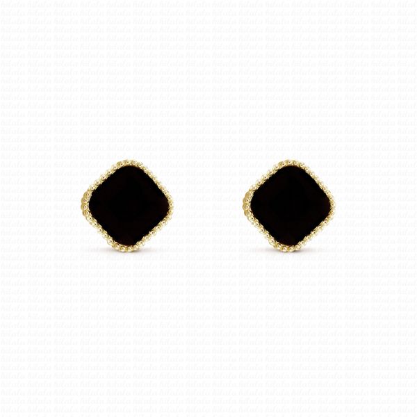 

clover non fading 18 earrings for women's wedding party mother gift designer, White