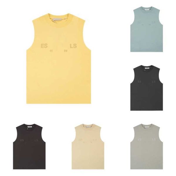 

2023 summer essentail tees tshirts designer fashion clothing essent short sleeve high street loose men's women's fashion essentiel, White;black