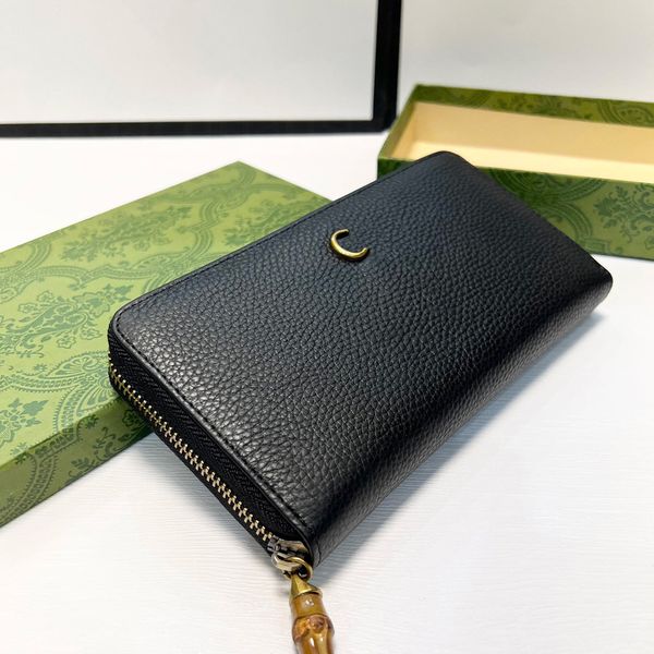 

2023 luxury long wallet designer letter zipper wallets men women leather bags classic letters coin purse original plaid card, Red;black