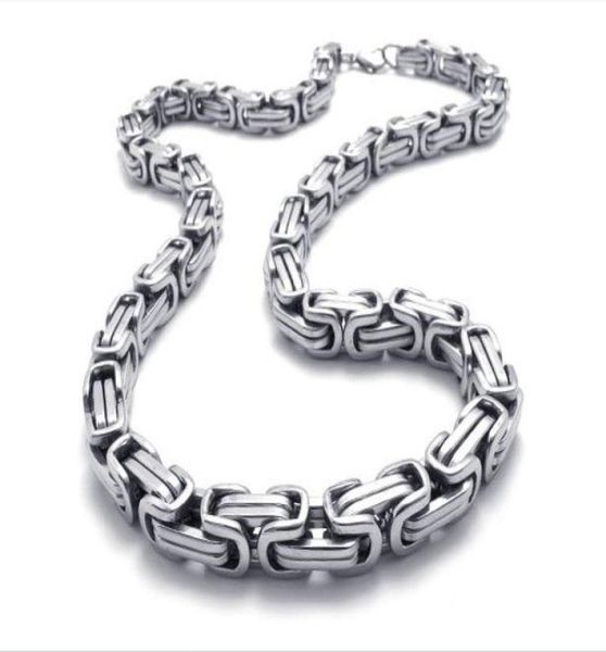 

20 40 inches selling 8mm wide silver byzantine chain stainless steel jewelry mens necklace pick lenght ship8561393