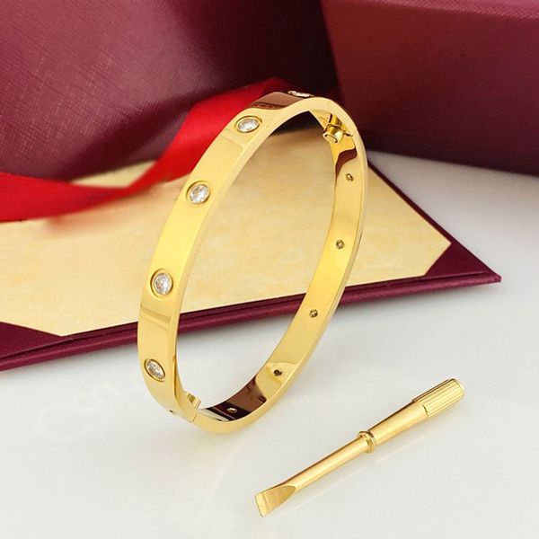 

gold bracelet designer for woman love bangle braclet man 316l stainless steel jewelry non fading screwdriver charm cuff designer jewelry dia, Black