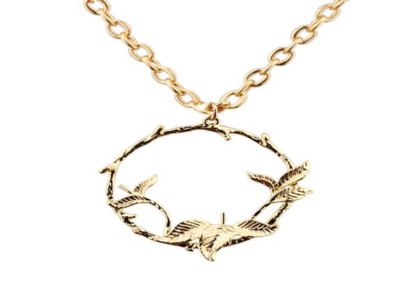 

plant series 14k gold plated pendant necklace fashion elegant necklaces gift for woman jewelry2948165, Silver