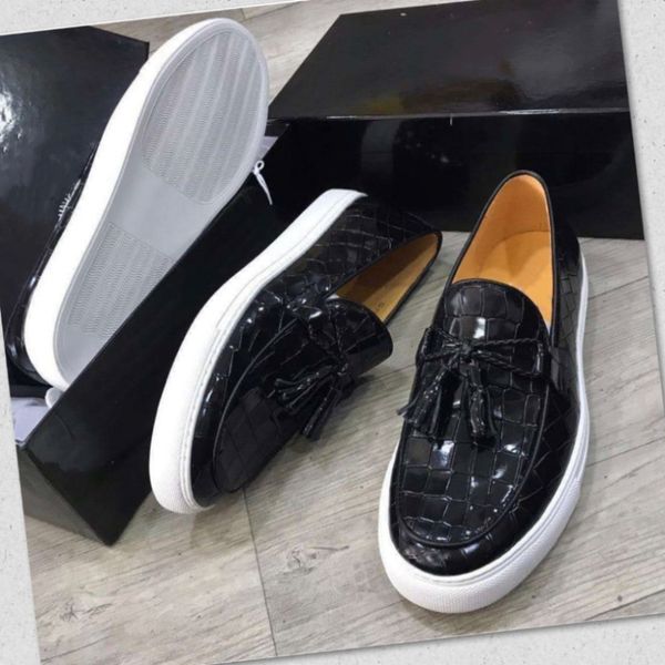 

mens vulcanize shoes slip-on spring autumn sneakers black casual shoes stone grain size 38-46