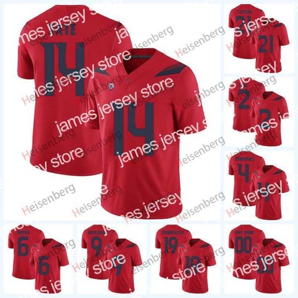 

new american college football wear stitched 14 khalil tate arizona wildcats 4 rhett rodriguez 21 j.j. taylor, Black