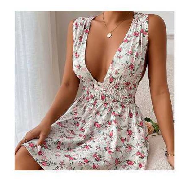 

oem summer backless midi dress floral print pattern design custom women casual dressesdf, Black;gray