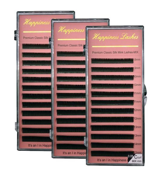 

3 caseslot eye lash extension eyelashes super soft individual silk mink lashes deep matte hand made hpness7444281