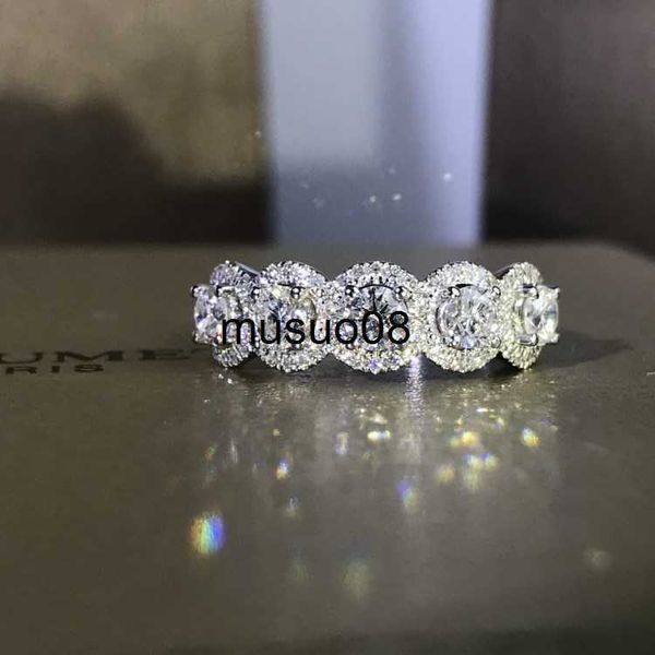 

band rings 2022 women's silver color wedding ring band bling zircon stone bridal promise s rings anniversary ring trendy jewelry j23060