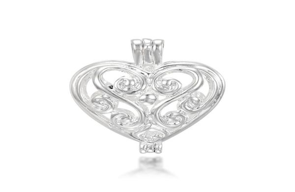 

pearl cage necklace pendant essential oil diffuser love provides silverplated 10pc plus your own pearl stone makes it more a5875501, Silver
