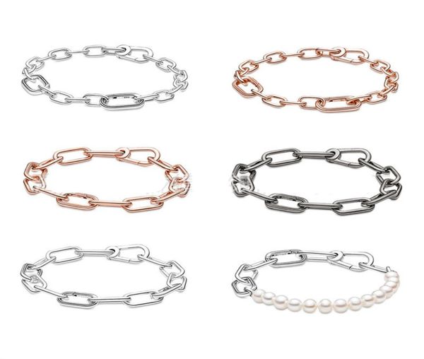 

s925 designer chain bracelets diy original fit pandora pearl bracelet women039s jewelry gift5867531, Black