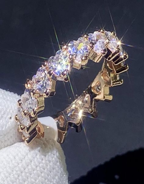 

2020 new arrival sparkling luxury jewelry 925 sterling silverrose gold full pear cut white z cz diamond gemstones women weddi7822723, Slivery;golden