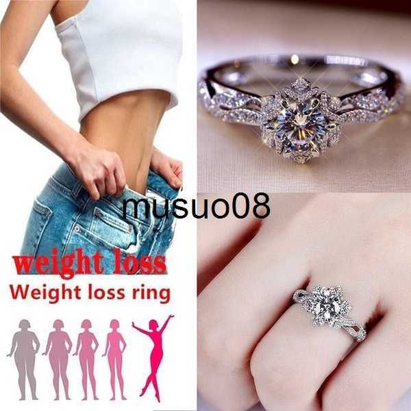 

band rings fashion rings for women moissanite ring wedding gifts micro magnetic slimming ring weight loss ring designer jewelry anillos j230, Silver