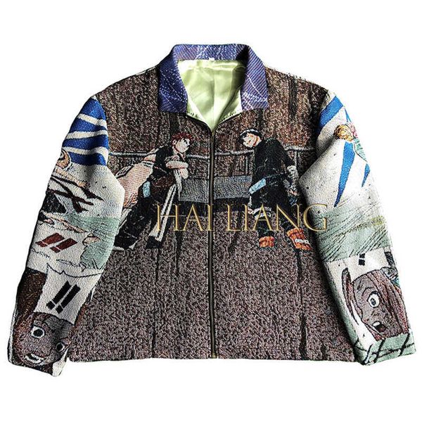 

zip custom tapestry up jackets plus size men's designer coats outdoor mens streetwear clothing bombers jacket for men stylish dmg, Black;brown