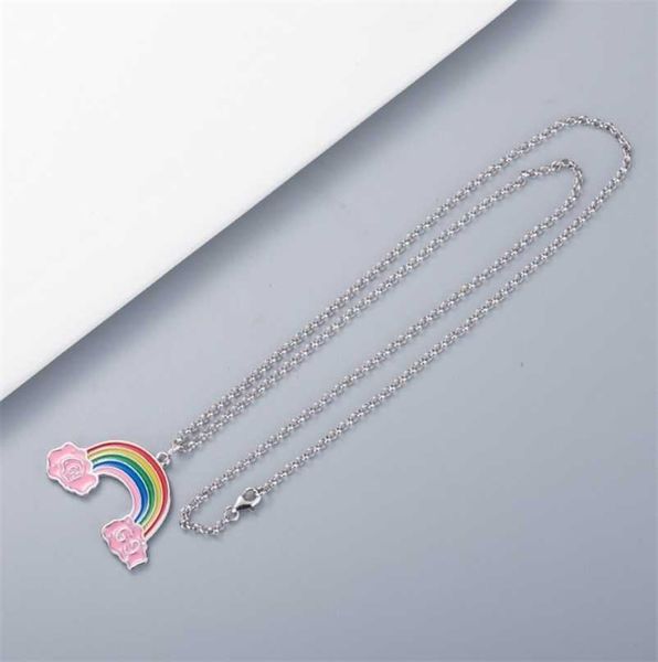 

designer jewelry bracelet necklace ring skull small rainbow enamel men women couple sweater chain, Silver