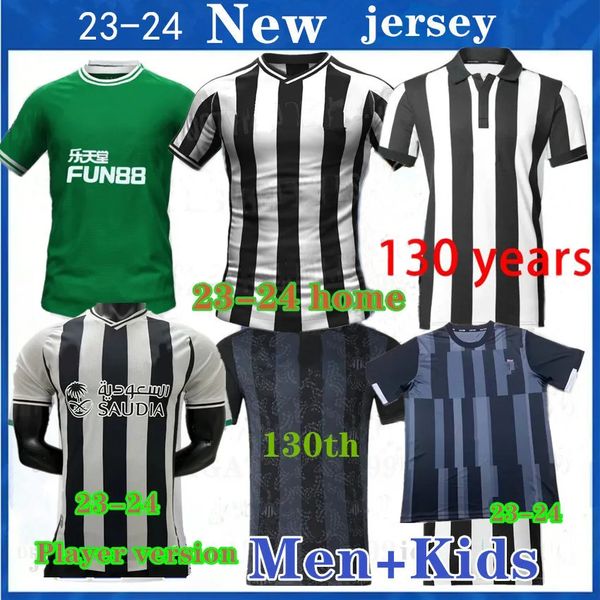 

newcastles new castle soccer jerseys boys bruno g. 22 23 24 joelinton football t shirts 130 years isak nufc uniteds wilson maximin utds men, Black;yellow
