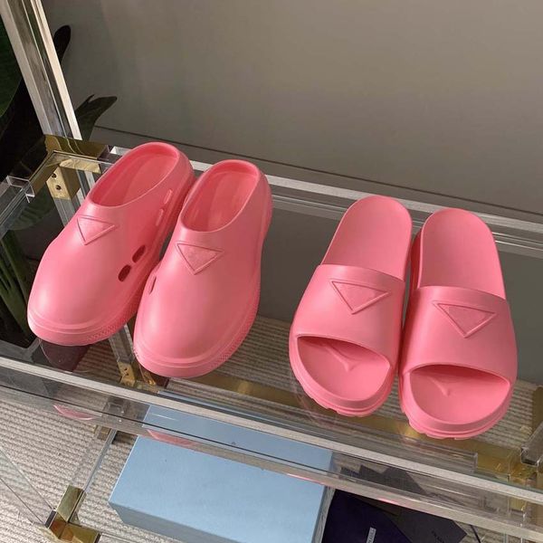 

casual shoes fashion sandal womens slipper foam rubber mules hollow pattern slippers transparent materials rubber flats, Black